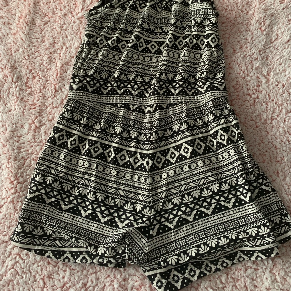 Black and white patterned Romper